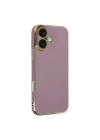 Mey İthalat®  iPhone 16 Kılıf Volet Silikon - Mor