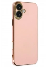 Mey İthalat®  iPhone 16 Kılıf Volet Silikon - Pembe