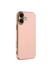 Mey İthalat®  iPhone 16 Kılıf Volet Silikon - Pembe