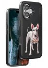 Mey İthalat®  iPhone 16 Perma Desenli Kapak - Siyah