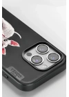 Mey İthalat®  iPhone 16 Perma Desenli Kapak - Siyah