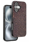 Mey İthalat®  iPhone 16 Plus Bright Simli Kapak - Derin Mor