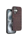Mey İthalat®  iPhone 16 Plus Bright Simli Kapak - Derin Mor