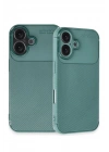 Mey İthalat®  iPhone 16 Plus Kılıf Auto Focus Karbon Kapak - Koyu Yeşil