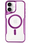 Mey İthalat®  iPhone 16 Plus Kılıf Boyi Magsafe Silikon Kapak - Pembe