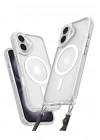 Mey İthalat®   iPhone 16 Plus Kılıf Enka Magsafe Silikon Kılıf - Şeffaf