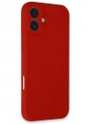 Mey İthalat®  iPhone 16 Plus Kılıf First Silikon - Kırmızı