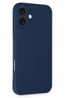 Mey İthalat®  iPhone 16 Plus Kılıf First Silikon - Lacivert