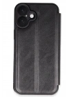Mey İthalat®  iPhone 16 Plus Kılıf Flip Cover - Siyah