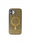 Mey İthalat®  iPhone 16 Plus Kılıf Helen Magsafe Kapak - Gold