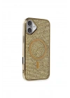 Mey İthalat®  iPhone 16 Plus Kılıf Helen Magsafe Kapak - Gold