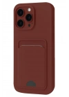Mey İthalat®  iPhone 16 Plus Kılıf Kelvin Kartvizitli Silikon - Bordo