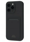 Mey İthalat®  iPhone 16 Plus Kılıf Kelvin Kartvizitli Silikon - Siyah