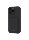 Mey İthalat®  iPhone 16 Plus Kılıf Kelvin Kartvizitli Silikon - Siyah
