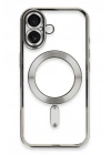Mey İthalat®  iPhone 16 Plus Kılıf Kross Magneticsafe Kapak - Gümüş