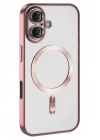 Mey İthalat®  iPhone 16 Plus Kılıf Kross Magneticsafe Kapak - Pembe