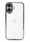 Mey İthalat®  iPhone 16 Plus Kılıf  Lensli Silikon - Açık Mavi