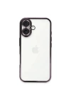 Mey İthalat®  iPhone 16 Plus Kılıf  Lensli Silikon - Mor