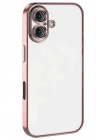 Mey İthalat®  iPhone 16 Plus Kılıf  Lensli Silikon - Pembe