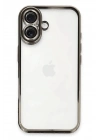 Mey İthalat®  iPhone 16 Plus Kılıf  Lensli Silikon - Titanyum Gri