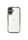 Mey İthalat®  iPhone 16 Plus Kılıf  Lensli Silikon - Titanyum Gri