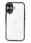 Mey İthalat®  iPhone 16 Plus Kılıf  Lensli Silikon - Yeşil