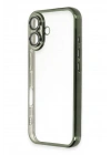 Mey İthalat®  iPhone 16 Plus Kılıf  Lensli Silikon - Yeşil