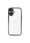 Mey İthalat®  iPhone 16 Plus Kılıf  Lensli Silikon - Yeşil