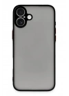 Mey İthalat®  iPhone 16 Plus Kılıf Montreal Silikon Kapak - Siyah