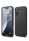 Mey İthalat®  iPhone 16 Plus Kılıf Nano içi Kadife Silikon - Siyah