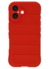 Mey İthalat®  iPhone 16 Plus Kılıf Optimum Silikon - Kırmızı