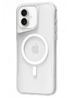 Mey İthalat®  iPhone 16 Plus Kılıf PC Poso Magsafe Kapak - Şeffaf