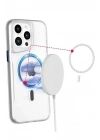 Mey İthalat®  iPhone 16 Plus Kılıf PC Poso Magsafe Kapak - Şeffaf