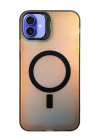 Mey İthalat®  iPhone 16 Plus Kılıf Primera Magsafe Standlı Kapak - Siyah
