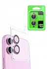 Mey İthalat®  iPhone 16 Plus Raze Metal Kamera Lens - Pembe