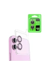 Mey İthalat®  iPhone 16 Plus Raze Metal Kamera Lens - Pembe