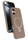 Mey İthalat®   iPhone 16 Plus Regal Magsafe Standlı Kapak - Çöl Titanyum