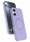 Mey İthalat®   iPhone 16 Plus Regal Magsafe Standlı Kapak - Lila