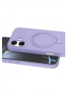 Mey İthalat®   iPhone 16 Plus Regal Magsafe Standlı Kapak - Lila