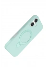 Mey İthalat®   iPhone 16 Plus Regal Magsafe Standlı Kapak - Su Yeşili