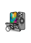 Mey İthalat®  iPhone 16 Pro Banza Magsafe Standlı Kapak - Siyah