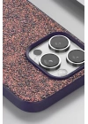 Mey İthalat®   iPhone 16 Pro Bright Simli Kapak - Pembe