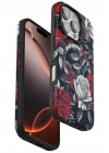 Mey İthalat®  iPhone 16 Pro Flower Series Magsafe Kapak - Siyah
