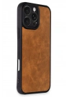 Mey İthalat®  iPhone 16 Pro Kılıf Aras Deri Kapak - Taba
