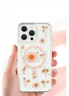 Mey İthalat®  iPhone 16 Pro Kılıf Daisy Simli Magsafe Kapak - Mor