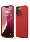 Mey İthalat®  iPhone 16 Pro Kılıf First Silikon - Kırmızı