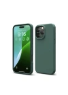 Mey İthalat®  iPhone 16 Pro Kılıf First Silikon - Koyu Yeşil