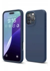 Mey İthalat®  iPhone 16 Pro Kılıf First Silikon - Lacivert