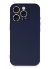 Mey İthalat®  iPhone 16 Pro Kılıf First Silikon - Lacivert