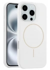 Mey İthalat®   iPhone 16 Pro Kılıf Jully Magsafe Kapak - Beyaz
